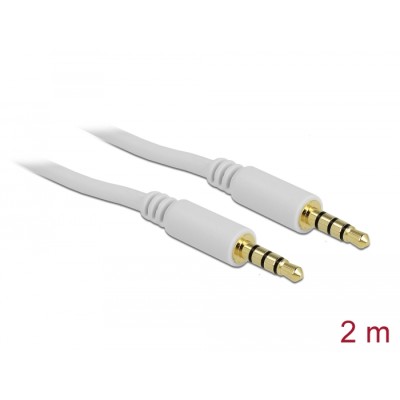 Delock Cable Stereo Jack 3.5 mm 4 pin male  male 2 m