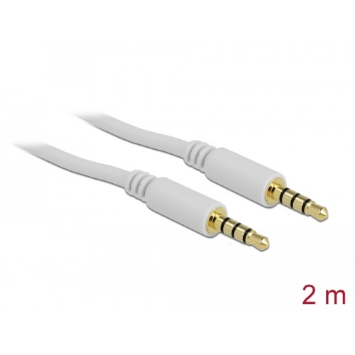 Delock Cable Stereo Jack 3.5 mm 4 pin male  male 2 m