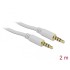 Delock Cable Stereo Jack 3.5 mm 4 pin male  male 2 m