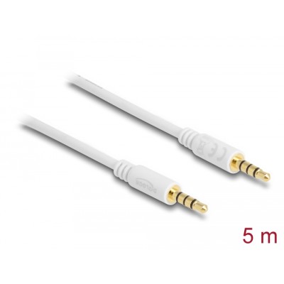 Delock Cable Stereo Jack 3.5 mm 4 pin male  male 5 m