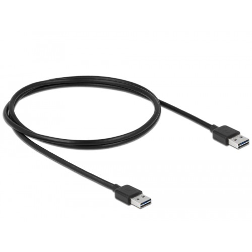 Delock Cable EASY-USB 2.0 Type-A male > EASY-USB 2.0 Type-A male 1 m black