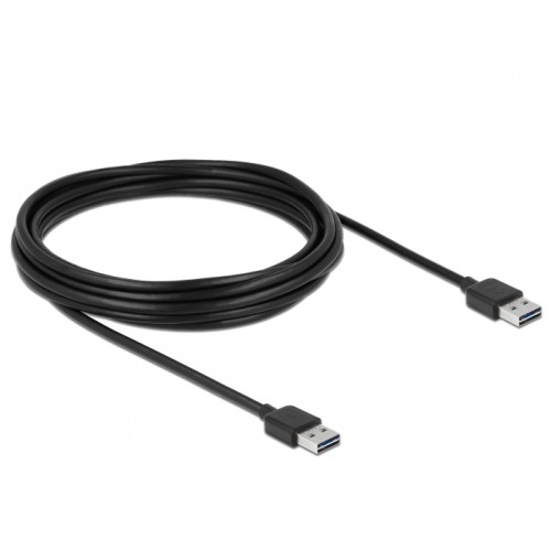 Delock Cable EASY-USB 2.0 Type-A male > EASY-USB 2.0 Type-A male 5 m black