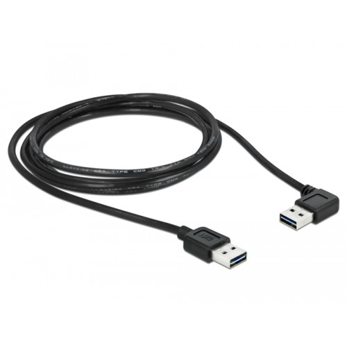 Delock Cable EASY-USB 2.0 Type-A male > EASY-USB 2.0 Type-A male angled left / right 1 m