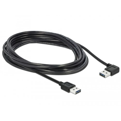 Delock Cable EASY-USB 2.0 Type-A male > EASY-USB 2.0 Type-A male angled left / right 3 m