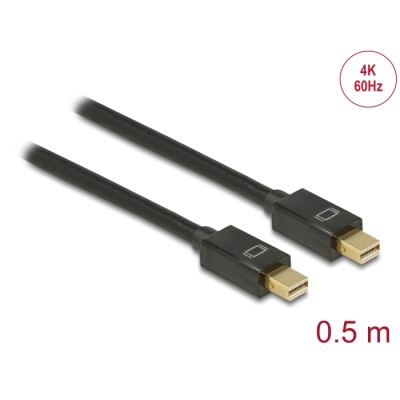 Delock Cable Mini DisplayPort 1.2 male > Mini DisplayPort male 4K 60 Hz 0.5 m