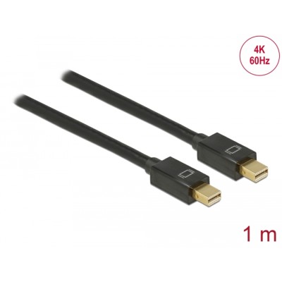 Delock Cable Mini DisplayPort 1.2 male > Mini DisplayPort male 4K 60 Hz 1 m