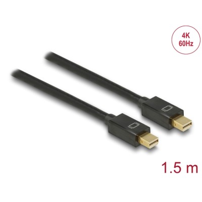 Delock Cable Mini DisplayPort 1.2 male > Mini DisplayPort male 4K 60 Hz 1.5 m