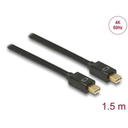 Delock Cable Mini DisplayPort 1.2 male  Mini DisplayPort male 4K 60 Hz 1.5 m