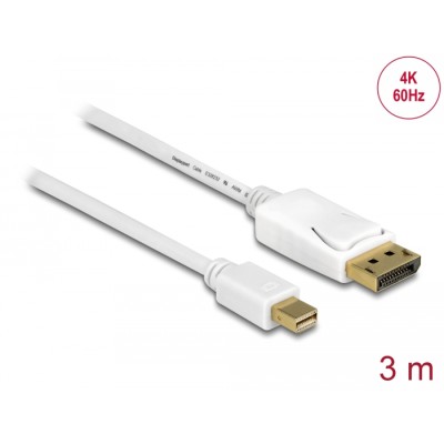 Delock Cable Mini DisplayPort 1.2 male  DisplayPort male 4K 60 Hz 3.0 m