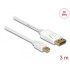 Delock Cable Mini DisplayPort 1.2 male  DisplayPort male 4K 60 Hz 3.0 m