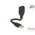 Delock Cable USB 2.0 Type-A male > USB 2.0 Type-A female ShapeCable 0.15 m