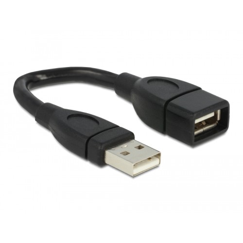 Delock Cable USB 2.0 Type-A male > USB 2.0 Type-A female ShapeCable 0.15 m
