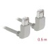 Delock Network cable RJ45 Cat.6A S/FTP upwards / upwards angled 0.5 m