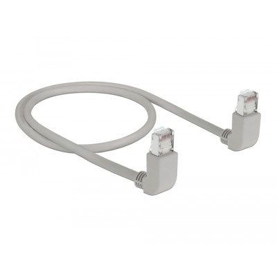 Delock Network cable RJ45 Cat.6A S/FTP upwards / upwards angled 0.5 m 2