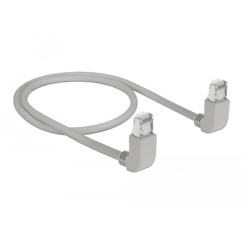 Delock Network cable RJ45 Cat.6A S/FTP upwards / upwards angled 0.5 m