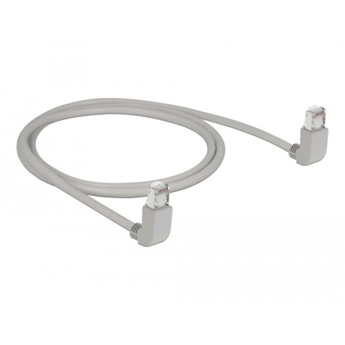 Delock Network cable RJ45 Cat.6A S/FTP upwards / upwards angled 1 m