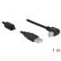 Delock Cable USB 2.0 Type-A male > USB 2.0 Type-B male angled 1 m black
