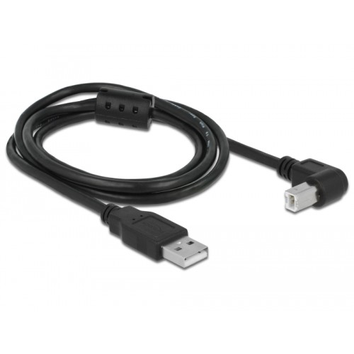 Delock Cable USB 2.0 Type-A male > USB 2.0 Type-B male angled 1 m black