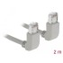 Delock Network cable RJ45 Cat.6A S/FTP upwards / upwards angled 2 m