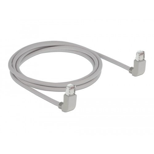 Delock Network cable RJ45 Cat.6A S/FTP upwards / upwards angled 2 m