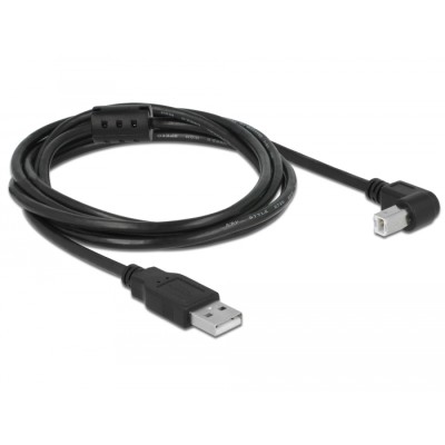 Delock Cable USB 2.0 Type-A male > USB 2.0 Type-B male angled 2 m black 2