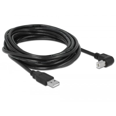 Delock Cable USB 2.0 Type-A male > USB 2.0 Type-B male angled 5 m black 2