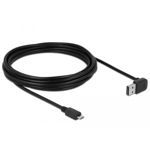 Delock Cable EASY-USB 2.0 Type-A male angled up / down > USB 2.0 Type Micro-B male 5 m
