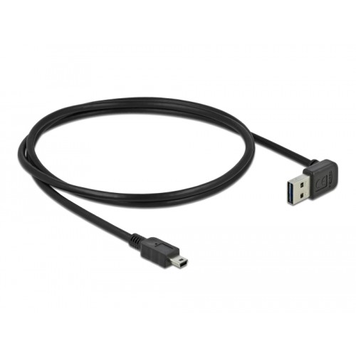 Delock Cable EASY-USB 2.0 Type-A male angled up / down > USB 2.0 Type Mini-B male 1 m