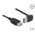 Delock Extension cable EASY-USB 2.0 Type-A male angled up / down > USB 2.0 Type-A female black 2 m