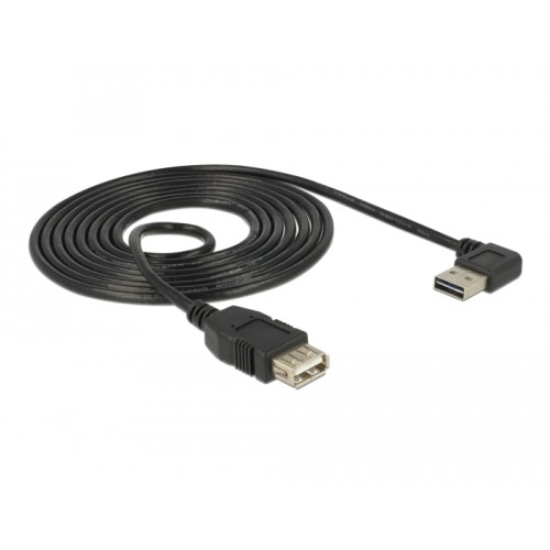 Delock Extension cable EASY-USB 2.0 Type-A male angled left / right > USB 2.0 Type-A female 2 m