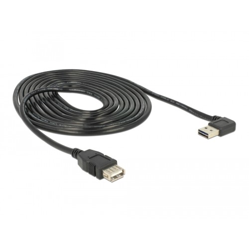 Delock Extension cable EASY-USB 2.0 Type-A male angled left / right > USB 2.0 Type-A female 3 m