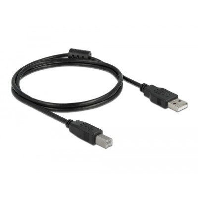 Delock Cable USB 2.0 type A male > USB 2.0 type B male 1 m black 2