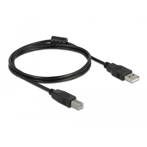 Delock Cable USB 2.0 type A male > USB 2.0 type B male 1 m black