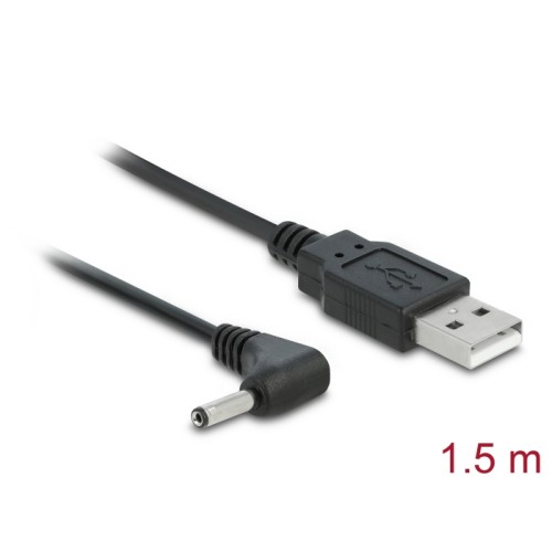 Delock Cable USB Power > DC 3.5 x 1.35 mm Male 90° 1.5 m