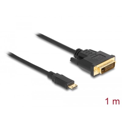 Delock HDMI cable Mini-C male > DVI 24+1 male 1 m