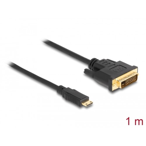 Delock HDMI cable Mini-C male  DVI 24+1 male 1 m