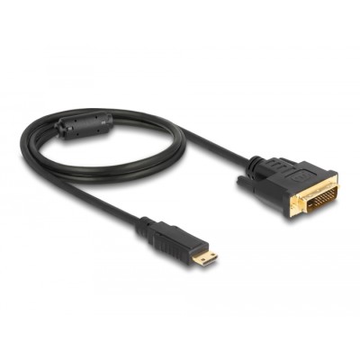 Delock HDMI cable Mini-C male > DVI 24+1 male 1 m 2
