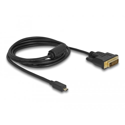 Delock HDMI cable Micro-D male > DVI 24+1 male 2 m