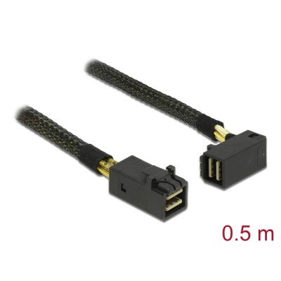 Delock Cable Mini SAS HD SFF-8643  Mini SAS HD SFF-8643 angled 0.5 m