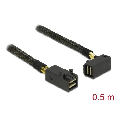 Delock Cable Mini SAS HD SFF-8643  Mini SAS HD SFF-8643 angled 0.5 m