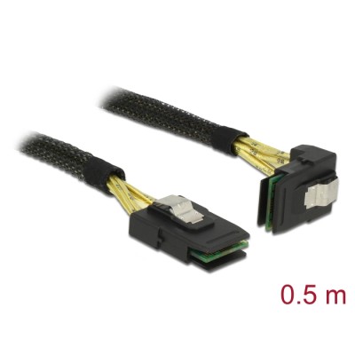 Delock Cable Mini SAS SFF-8087 > Mini SAS SFF-8087 angled 0.5 m