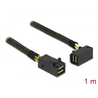 Delock Cable Mini SAS HD SFF-8643  Mini SAS HD SFF-8643 angled 1 m