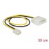 Delock Power Cable 2 pin male > 3 pin female (fan) 30 cm