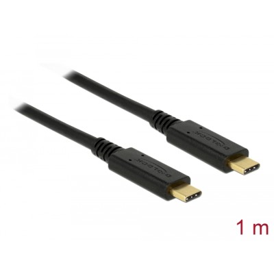 Delock USB 3.1 Gen 2 (10 Gbps) cable Type-C to Type-C 1 m PD 3 A E-Marker