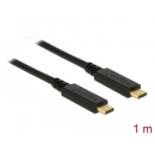 Delock USB 3.1 Gen 2 (10 Gbps) cable Type-C to Type-C 1 m PD 3 A E-Marker