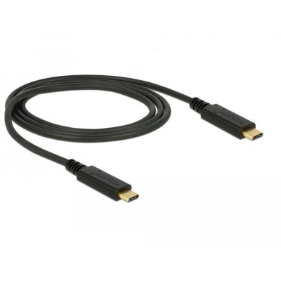 Delock USB 3.1 Gen 2 (10 Gbps) cable Type-C to Type-C 1 m PD 3 A E-Marker 2
