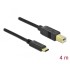 Delock USB 2.0 cable Type-C to Type-B 4 m