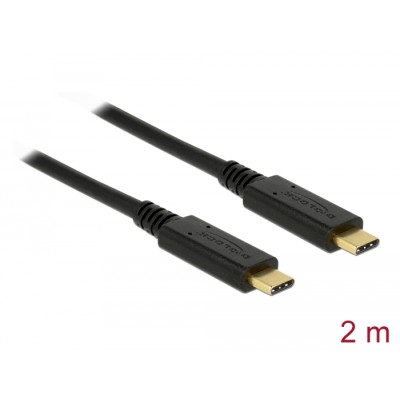 Delock USB 3.1 Gen 1 (5 Gbps) cable Type-C to Type-C 2 m PD 3 A E-Marker