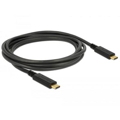 Delock USB 3.1 Gen 1 (5 Gbps) cable Type-C to Type-C 2 m PD 3 A E-Marker 2