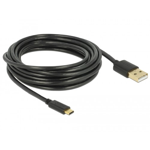 Delock USB 2.0 cable Type-A to Type-C 4 m